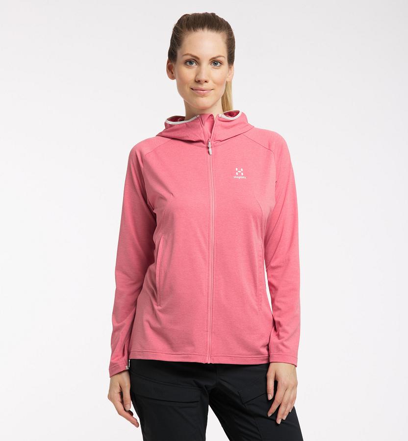 Haglöfs Mirre Mid Layer Pink For Womens NXDTG0589 Australia